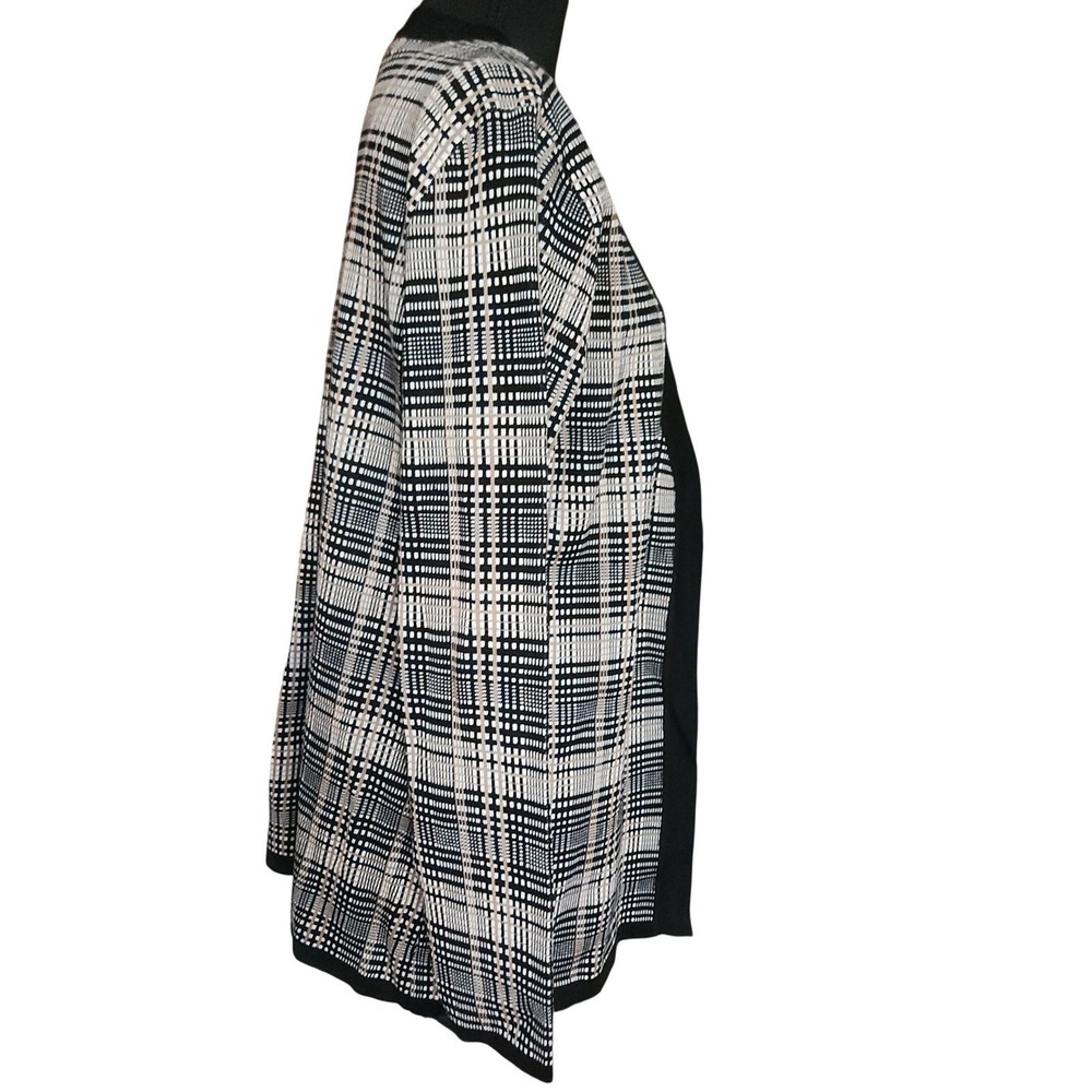 Lety & Me Glen Plaid Open Front Duster Cardigan Large Stitch Fix NWT - Picture 5 of 6